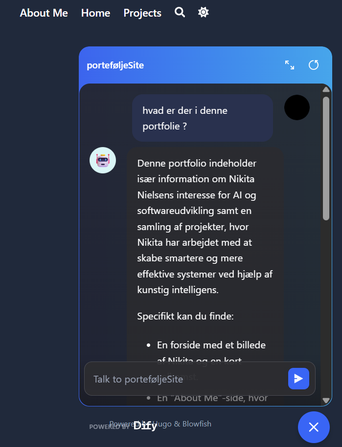 Chatbot screenshot